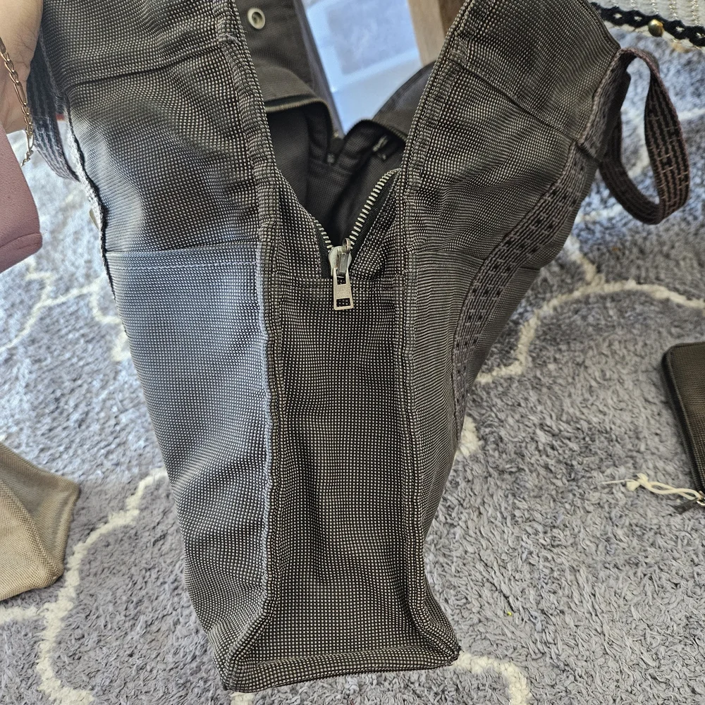 Hermes Canvas Tote Bag with Hermes Matching Wallet - Picture 12 of 16